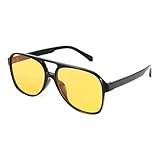FEISEDY Retro 70er Jahre Brille Polarisiert Vintage Sonnenbrille Damen Herren mit Double Brücke UV400 Schutz B2793