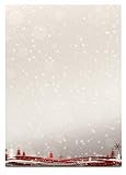 Weihnachtsbriefpapier | Fest der Liebe | 100 Blatt weihnachtliches Motivpapier DIN A4 | Briefpapier