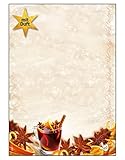 SIGEL DP139 Weihnachtsbriefpapier mit Weihnachtspunsch-Duft | DIN A4 | 25 Blatt 'Christmas Flavour' | weihnachtliches Motivpapier