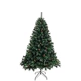 SVITA Künstlicher Weihnachtsbaum 180cm klappbar mit 661 Zweig-Spitzen inkl. Metall Ständer Christbaum Tannenbaum Schnellaufbau Klappsystem Luvi-Nadeln