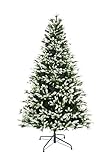 EveXmas -Snow Beauty- 155cm- Hochwertiger künstlicher Weihnachtsbaum – Einfach zu montieren – Hergestellt in der EU Wunderschöne Baumspitzen aus 100% PE - Sehr natürlich aussehender Baum