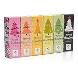 Leo & Lilo Kleiner Gruß Merry Christmas - Zauberhafte Handcreme Geschenksets - 6er-Set mit jeweils 6 einzeln verpackten Mini Handcremes 20 ml - Pflegt trockene und strapazierte Hände