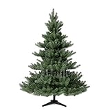 Original Hallerts® Spritzguss Weihnachtsbaum Alnwick 150 cm Nordmanntanne - Christbaum zu 100% in Spritzguss PlasTip® Qualität - schwer entflammbar nach B1 Norm, Material TÜV und SGS geprüft