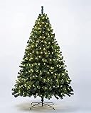 Uten 210 cm Weihnachtsbaum Grün Künstlicher mit [25M 500 LED Lichterkette Kupferdraht] Tannenbaum Christbaum Tanne Weihnachtsdeko Kunsttanne mit Metallständer
