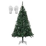 SALCAR Künstlicher Weihnachtsbaum 180 cm, Tannenbaum Christbaum Künstlich mit Metallständer und Handschuhen als Weihnachtsdeko Innen