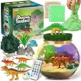 LAOESE Dinosaurier-Geschenke – Dinosaurier-Terrarium-Set für Kinder – Geburtstagsgeschenk für Jungen im Alter von 4, 5, 6, 7, 8–12 Jahren – Dinosaurier-Spielzeug – Bastelset, Ostern Geschenke Kinder