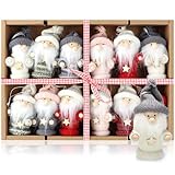 com-four® 12x Premium Weihnachtsbaum-Anhänger Wichtel - Christbaumschmuck - Wichtelfiguren-Anhänger als Baumbehang und Weihnachtsschmuck - schwedisch-skandinavische Deko-Trolle