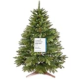 Premium Weihnachtsbaum künstlich 120cm -TESTSIEGER - Naturgetreu, dichte Zweige, Künstlicher Weihnachtsbaum mit Holzständer und Aufbewahrungstasche – Tannenbaum künstlich von Pure Living