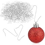 com-four® 300x Haken für Weihnachtsbaumschmuck - Schnellaufhänger Doppelhaken für Weihnachtsbaum-Deko - Christbaumkugel-Aufhänger, Baumhaken als Deko-Anhänger