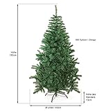 Mediablue 180 cm ca. 860 Spitzen hochwertiger künstlicher Weihnachtsbaum mit Metallständer, Minutenschneller Aufbau (180 cm)
