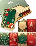 Weihnachtskarten mit Umschlag - 14 Karten Set - Klappkarten - A6 Christmas Cards - Weihnachtsgrußkarten - Weihnachtspostkarten Set für Weihnachten - Klein