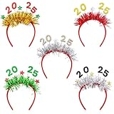 Generisch Haarband Weihnachten, Weihnachtshaarband - 5X 2025 Stirnband-Weihnachtsgeschenke - Weihnachts-Kopfschmuck für Erwachsene, Kostüm-Kopfbedeckungen, Weihnachts-Haarschmuck für Kinder