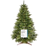 Premium Weihnachtsbaum künstlich 180cm -TESTSIEGER - Naturgetreu, dichte Zweige, Künstlicher Weihnachtsbaum mit Holzständer und Aufbewahrungstasche – Tannenbaum künstlich von Pure Living