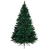 BB Sport Christbaum Weihnachtsbaum 150 cm Dunkelgrün PVC Tannenbaum Künstlich Standfuß Klappsystem