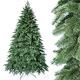 SMEREKA® Künstlicher Weihnachtsbaum 150 cm NORDMANNTANNE - Naturgetreue Spritzguss 100%, Made in EU - Tannenbaum Künstlich mit Ständer aus Metall - Christbaum Christmas Tree