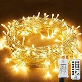 120Led Lichterkette Strombetrieben mit Stecker Wasserdicht Außen und Innen für Balkon Garten Hochzeit Weihnachten Party dekorieren